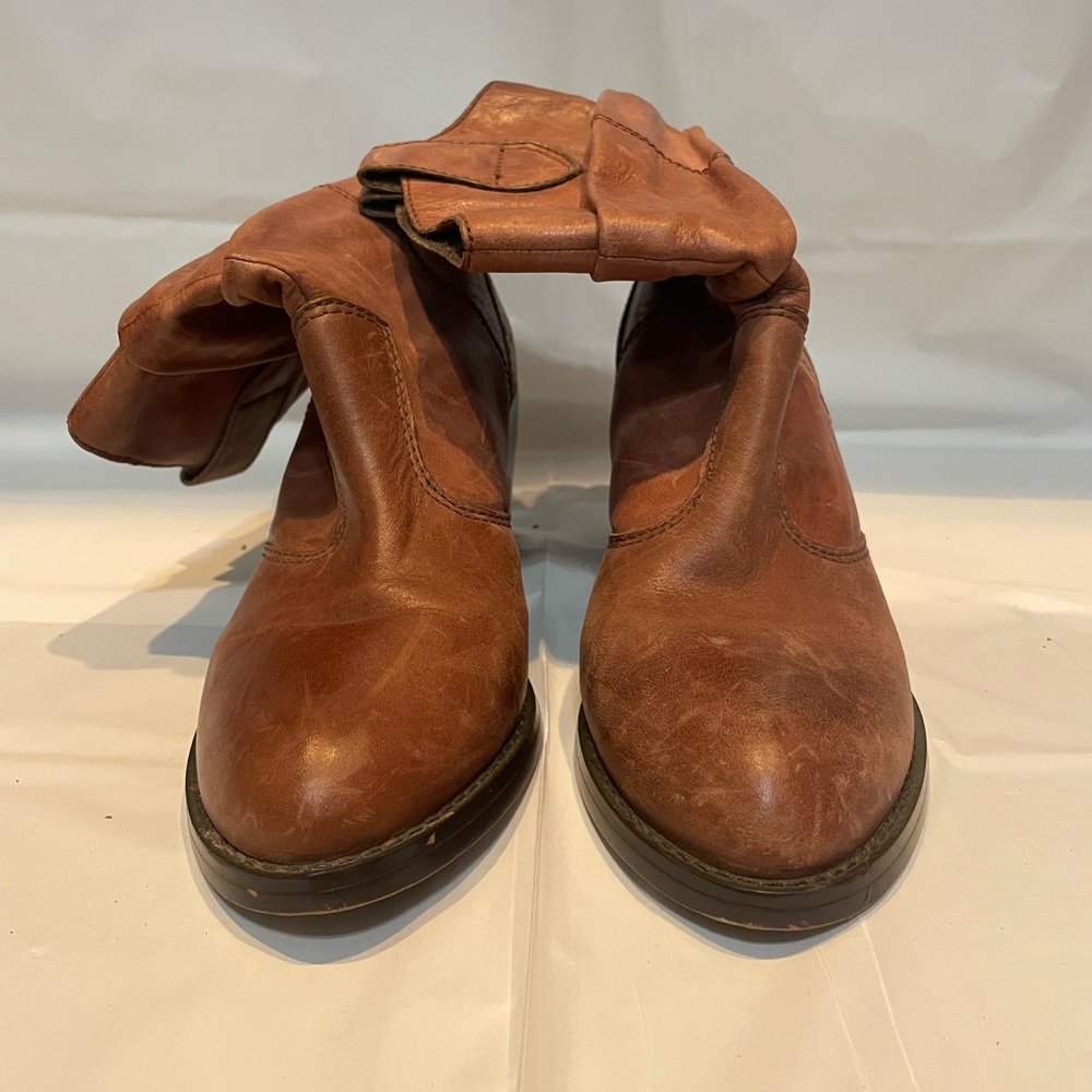 Women's Tan Leather Ankle Boots